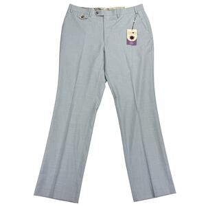 Tayion Mens Awonder Regular Fit Sharkskin Flat Front Suit Pants Light Blue 36x32